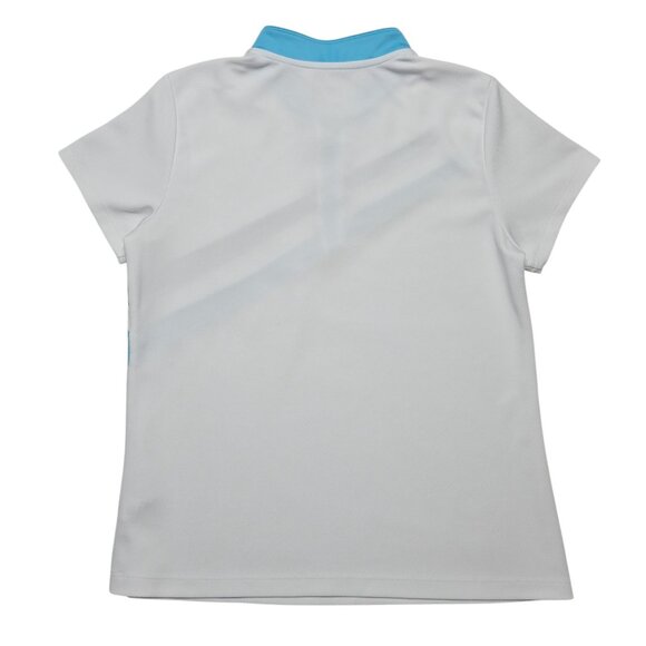 Izod Performance Golf Shirt Womens Medium White Short Sleeve Athletic Stretch - Picture 10 of 12